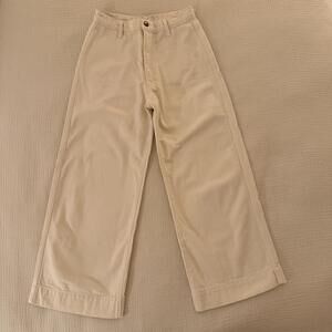 OZMA Women's Cream Wide Leg Pants Size 27